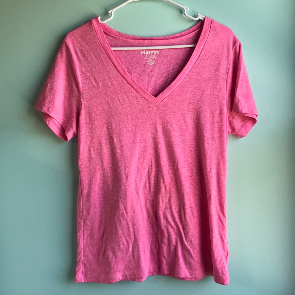 Old Navy pink v-neck tee